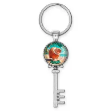 Брелок ключ, цвет серебро, с кольцом для ключей, Капиборело Кококсини M0108044