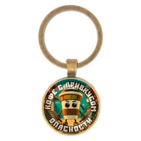 Круглый брелок, цвет бронза, Капучино Ассасино M0109017