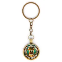 Круглый брелок, цвет бронза, с цепочкой, Капучино Ассасино M0109018