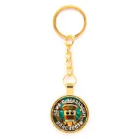Круглый брелок, цвет золото, с цепочкой, Капучино Ассасино M0109020