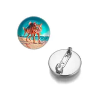 Круглый значок, цвет серебро, Трулемиро Трулечино M0112023