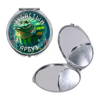 Круглое складное зеркало, цвет серебро, Глорбо Фрутодрило M0113016