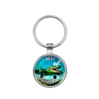 Круглый брелок, цвет серебро, Крокодило Бомбардиро M0114021