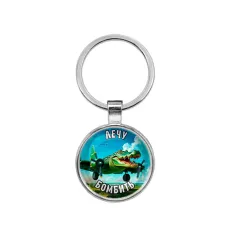 Круглый брелок, цвет серебро, Крокодило Бомбардиро M0114021