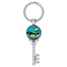 Брелок ключ, цвет серебро, с кольцом для ключей, Крокодило Бомбардиро M0114044