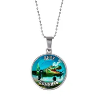 Кулон, цвет серебро, с цепочкой, Крокодило Бомбардиро M0114053