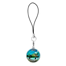 Подвеска для телефона, цвет серебро, со шнурком, Крокодило Бомбардиро M0114060