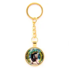 Круглый брелок, цвет золото, с цепочкой, Бонека Амбалабу M0115020