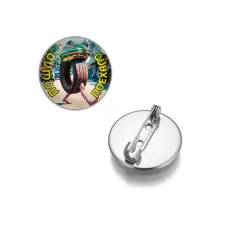 Круглый значок, цвет серебро, Бонека Амбалабу M0115023