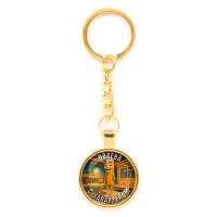 Круглый брелок, цвет золото, с цепочкой, Тунг Тунг Тунг Сахур M0116020