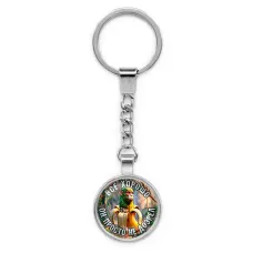 Круглый брелок, цвет серебро, с цепочкой, Шампанзини Бананини M0117022