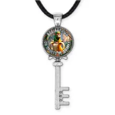 Кулон ключ, цвет серебро, со шнурком, Шампанзини Бананини M0117043