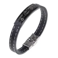 Кожаный браслет Солнце, горы, свобода B0308014