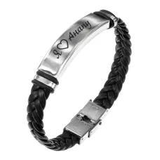 Кожаный браслет Я люблю Анапу B0701013