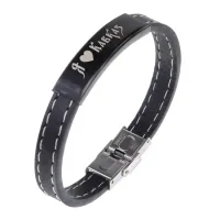 Кожаный браслет Я люблю Кавказ B0728014