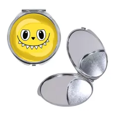 Круглое складное зеркало, цвет серебро, По мотивам Лабубу M0118016