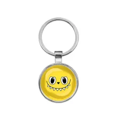 Круглый брелок, цвет серебро, По мотивам Лабубу M0118021