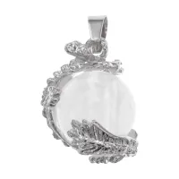 Кулон Дракон, 2,5х2см, горный хрусталь BJK084-07