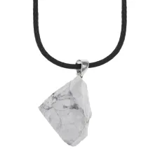 Кулон на шнурке, 2х2 см, кахолонг BJK147-02