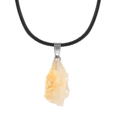 Кулон на шнурке, 2х2см, цитрин BJK147-03