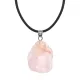 Кулон на шнурке, 2х2см, розовый кварц BJK147-04