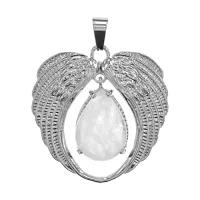 Кулон Крылья ангела, 3,5х3,5см, горный хрусталь BJK477-02