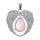 Кулон Крылья ангела, 3,5х3,5см, розовый кварц BJK477-05