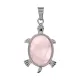 Кулон Черепаха, 3х2см, розовый кварц BJK479-03