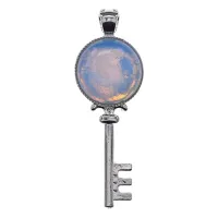 Кулон Ключ, 6х2см, лунный камень BJK484-02