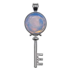 Кулон Ключ, 6х2см, лунный камень BJK484-02