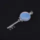 Кулон Ключ, 6х2см, лунный камень BJK484-02