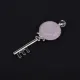 Кулон Ключ, 6х2см, розовый кварц BJK484-05
