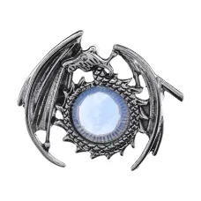 Кулон Дракон, 4х4,5см, лунный камень BJK485-01