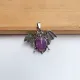 Кулон Летучая мышь, 3х4см, аметист BJK486-01
