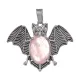 Кулон Летучая мышь, 3х4см, розовый кварц BJK486-03