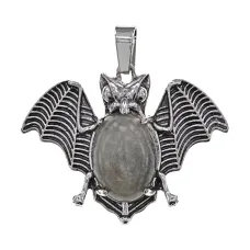 Кулон Летучая мышь, 3х4см, лабрадор BJK486-06