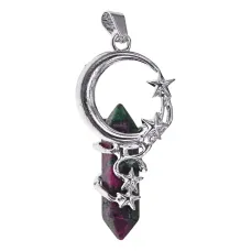 Кулон Звезды и полумесяц, 4х2см, циозит BJK488-04