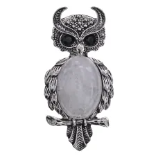 Кулон Сова, 5,5х2,5см, горный хрусталь BJK490-04