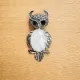 Кулон Сова, 5,5х2,5см, горный хрусталь BJK490-04