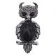 Кулон Сова, 5,5х2,5см, черный агат BJK490-05