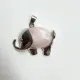 Кулон Слон, 3х3,5 см, розовый кварц BJK491-01