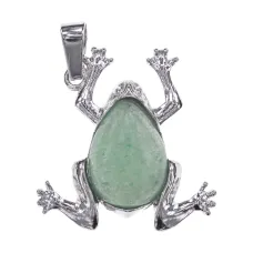 Кулон Лягушка, 3х3см, нефрит BJK493-02