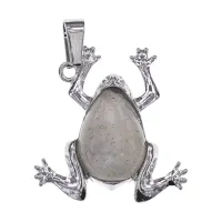 Кулон Лягушка, 3х3см, лабрадор BJK493-05