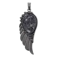 Кулон Крыло, 6х2см, лабрадор BJK494-06