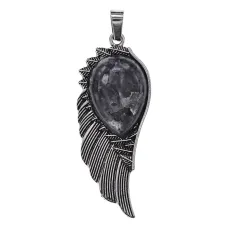 Кулон Крыло, 6х2см, лабрадор BJK494-06