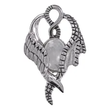 Кулон Крылья, 6х3,5см, горный хрусталь BJK495-06