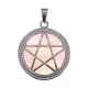 Кулон Пентаграмма, d.2,5см, розовый кварц BJK496-01