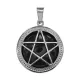 Кулон Пентаграмма, d.2,5см, черный агат BJK496-05