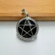 Кулон Пентаграмма, d.2,5см, черный агат BJK496-05