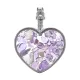 Кулон Сердце, 4х3,5 см, аметист BJK498-01